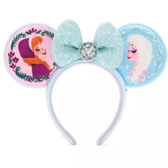 Disney Accessories - Disney Frozen 10th Anniversary Minnie Mouse Ears Headband Anna Elsa- NIP
